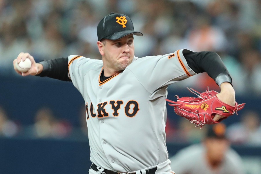 巨人時代のスコット・マシソン【写真提供：産経新聞社】