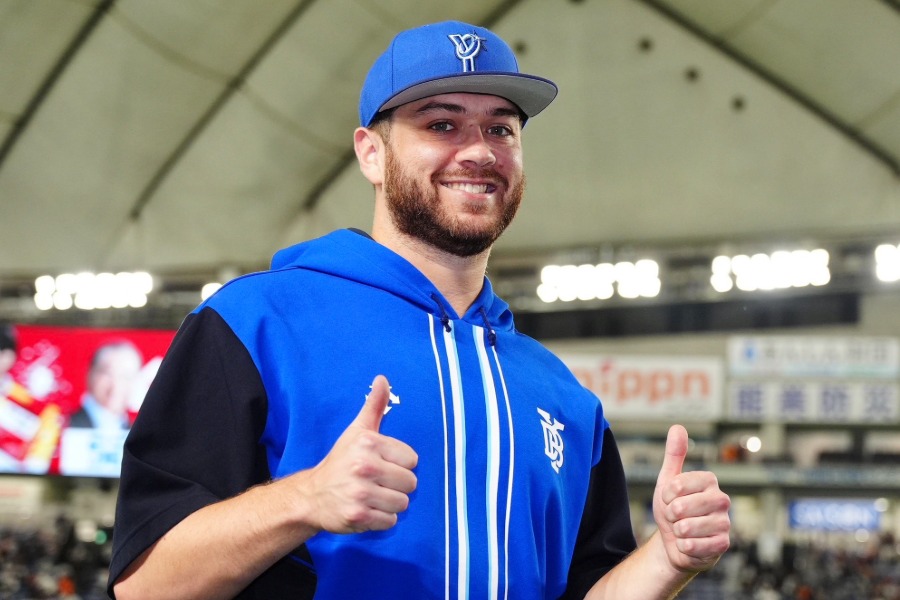 DeNA時代のアンソニー・ケイ【写真：小林靖】