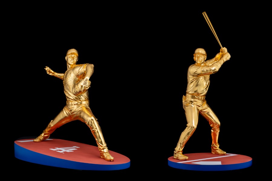 黄金像のドジャース・大谷翔平【写真提供：株式会社SGC】