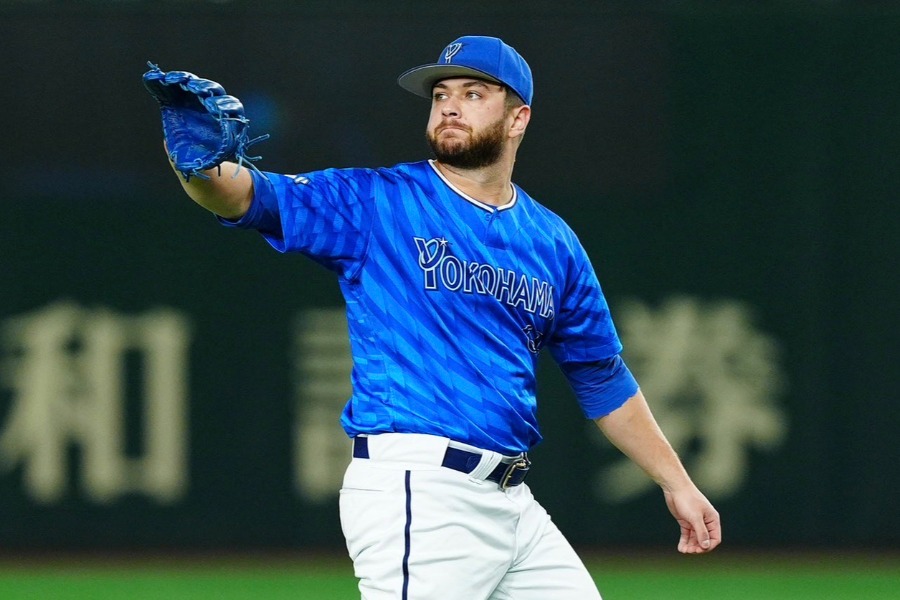 DeNA時代のアンソニー・ケイ【写真:小林靖】