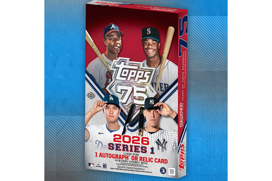 MLB公式が公開したToppsのカバーデザイン（写真はMLB公式Xからスクリーンショット）