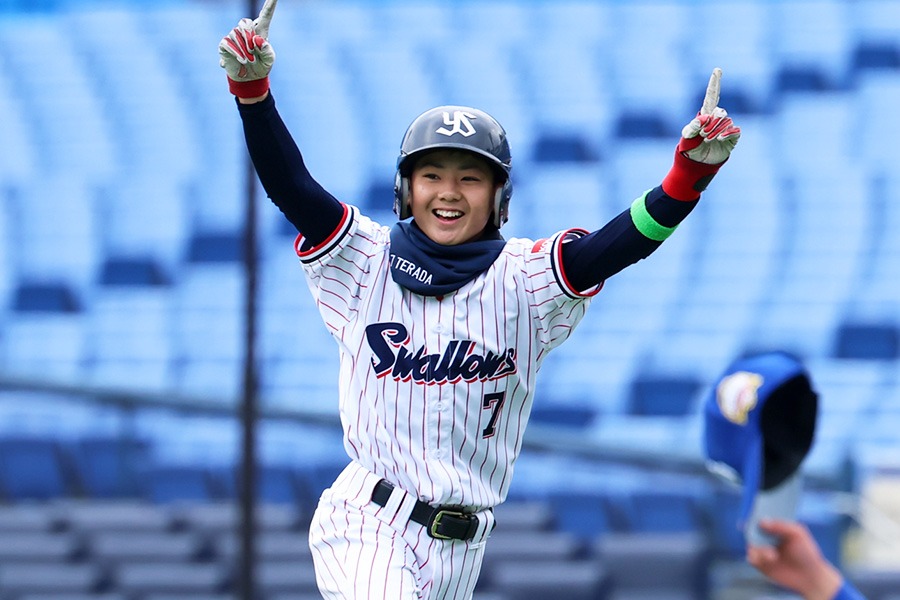 ヤクルトジュニアでプレーした寺田大智【写真：加治屋友輝】