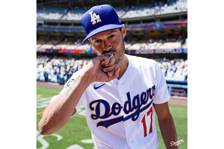 ドジャース時代のジョー・ケリー【写真：ドジャース提供】