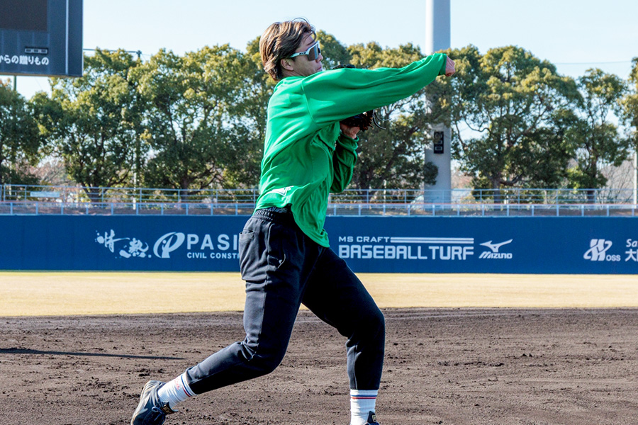 武拓人氏の公開レッスンに参加したオリックス・横山聖哉【写真：伊藤賢汰】