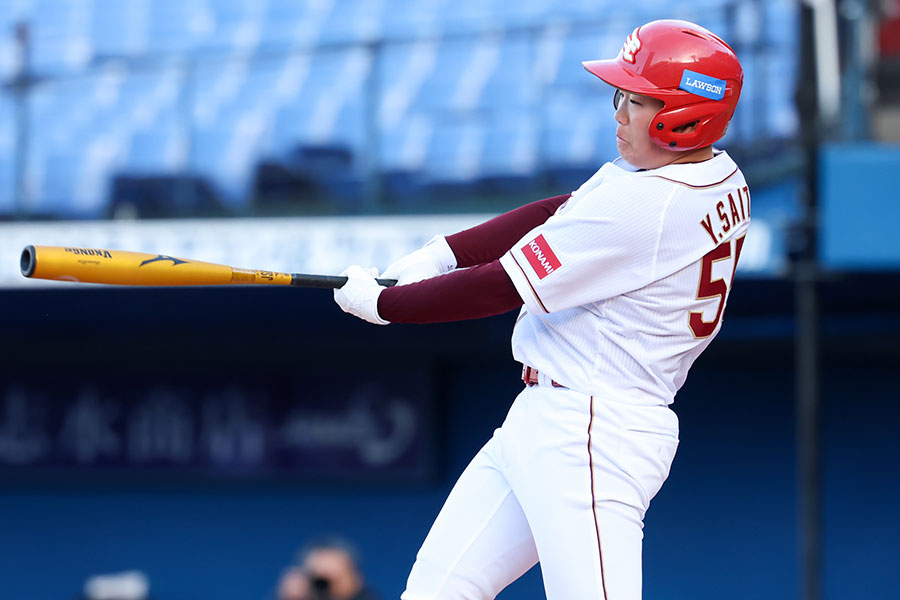 楽天ジュニアでプレーした齋藤悦生【写真：加治屋友輝】