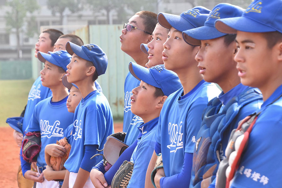 野球教室に参加した台湾の子どもたち【写真：川浪康太郎】