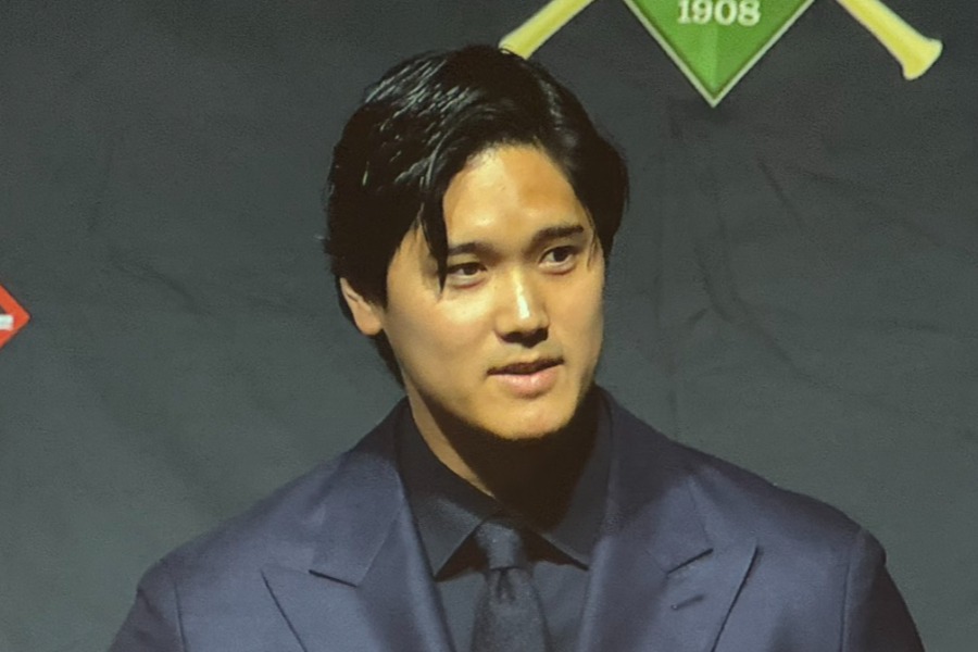 夕食会に出席したドジャース・大谷翔平【写真：編集部】