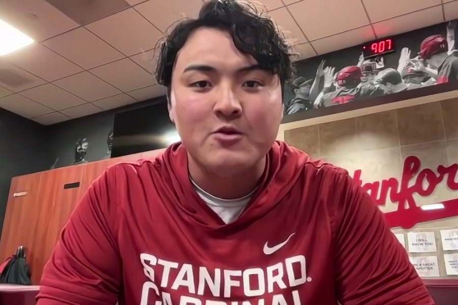 オンライン取材に応じたスタンフォード大・佐々木麟太郎（画像はスクリーンショット）