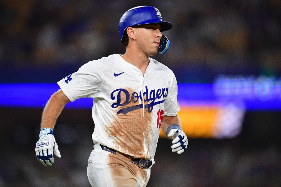 ドジャース時代のオースティン・バーンズ【写真：アフロ】