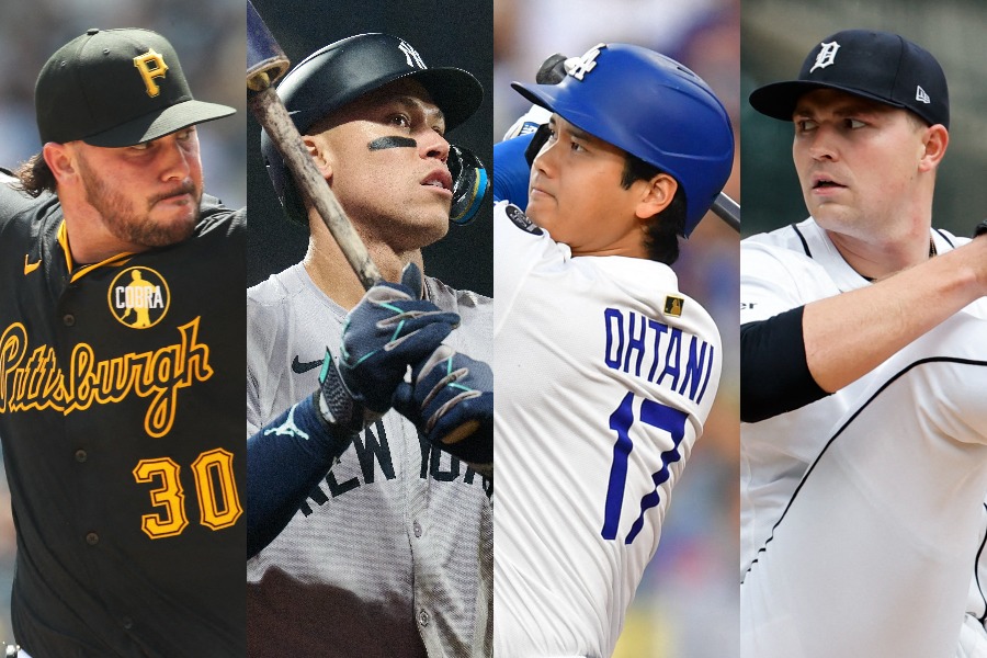 WBCに出場するポール・スキーンズ、アーロン・ジャッジ、大谷翔平、タリク・スクーバル（左から）【写真：ロイター】