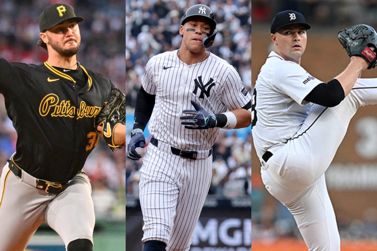 米国代表入りしたポール・スキーンズ、アーロン・ジャッジ、タリク・スクーバル（左から）【写真：ロイター】