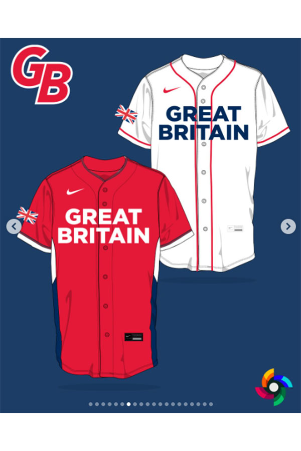 公開された英国代表のユニホーム【写真:MLB公式インスタグラムより】