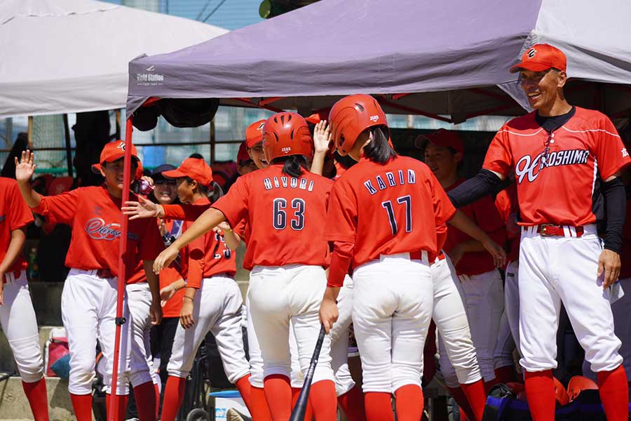 2023年に「全日本中学女子軟式野球大会」に出場したオール広島ガールズ【写真提供：広島東洋カープ】