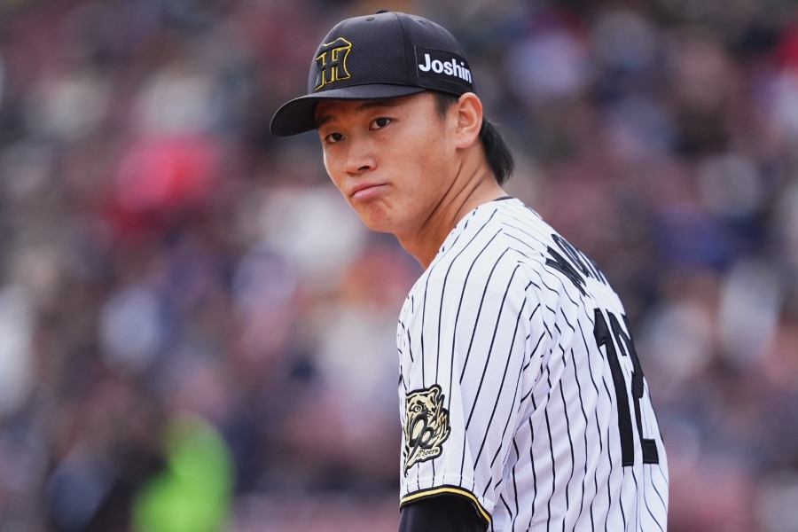 阪神時代の森木大智【写真：小林靖】