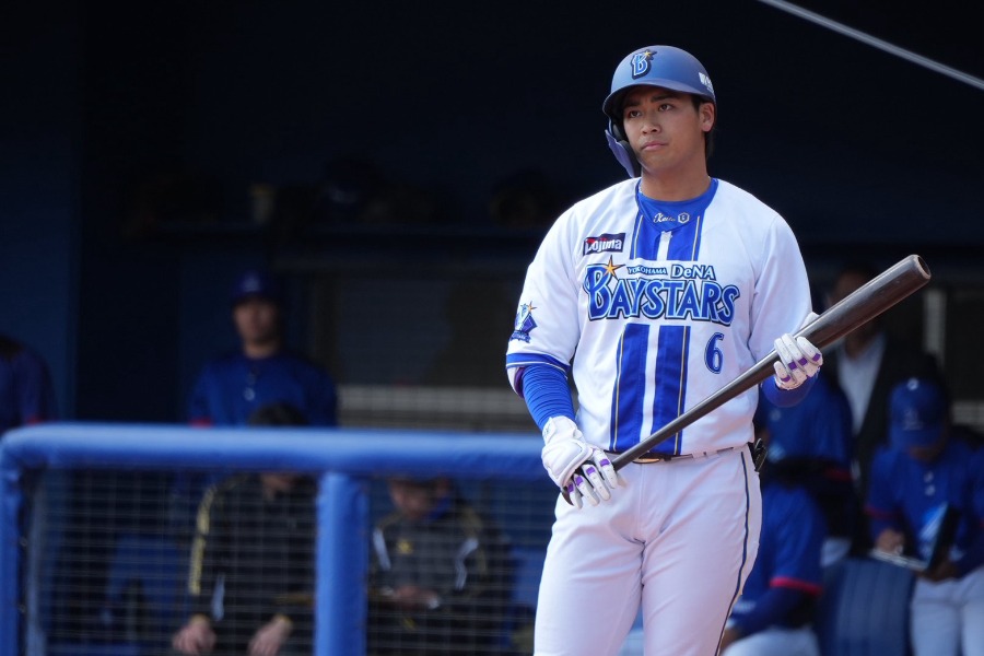 練習試合に出場したDeNA・森敬斗【写真：町田利衣】