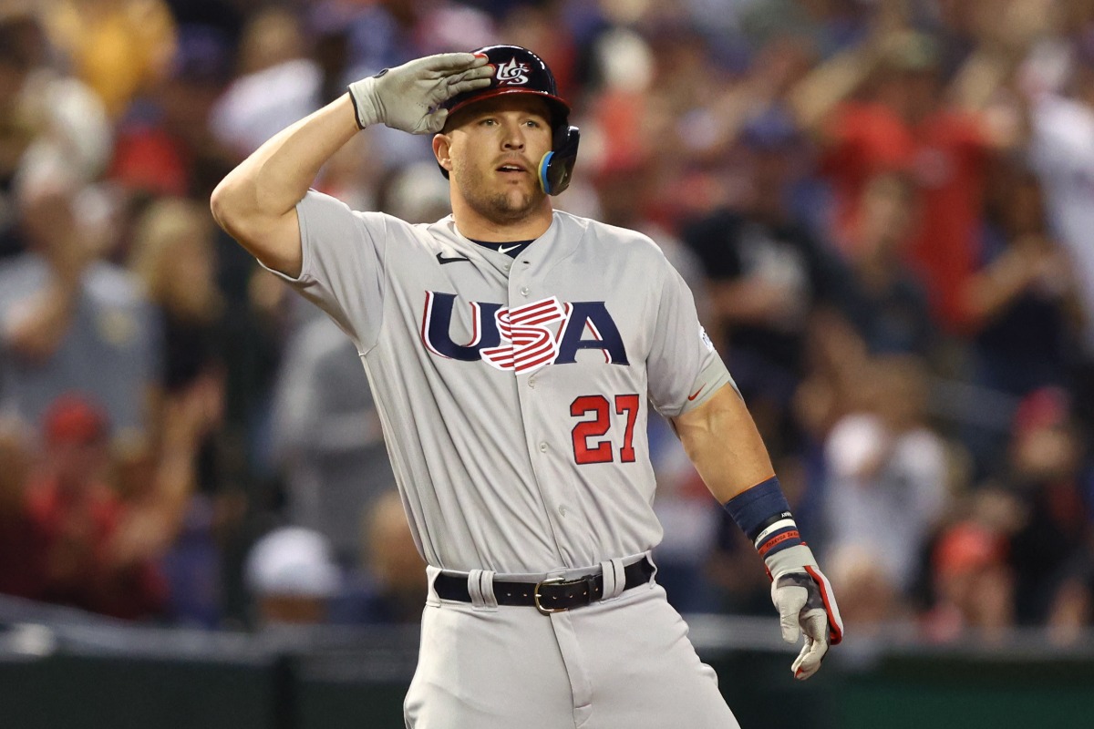 前回2023年のWBCで米国代表の主将を務めたマイク・トラウト【写真：ロイター】