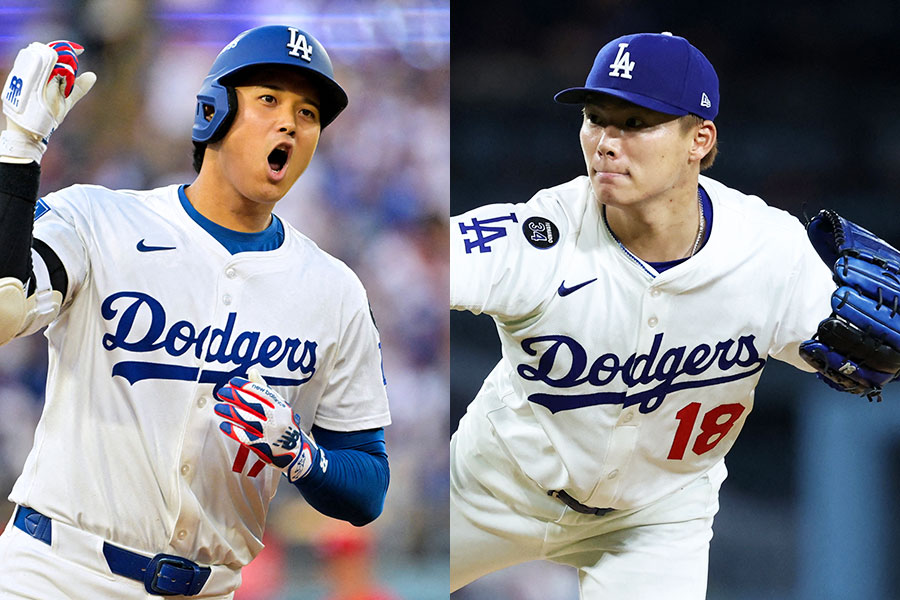 ドジャース・大谷翔平（左）と山本由伸【写真：ロイター】