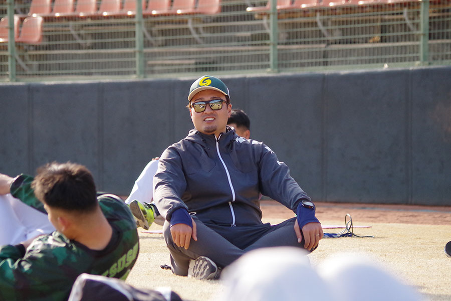 腹横筋強化がパフォーマンス向上につながったと話す【写真：喜岡桜】