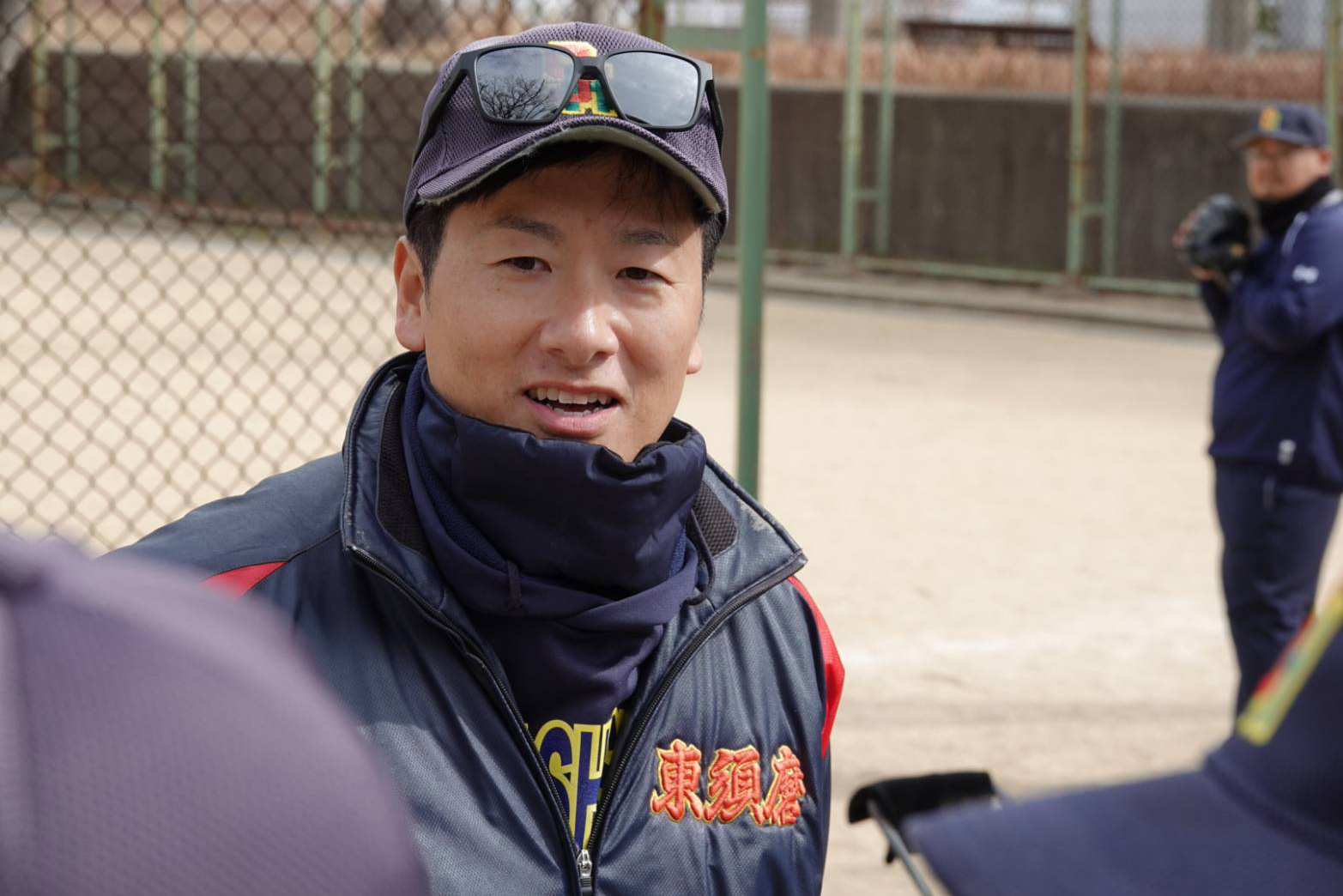 東須磨少年野球部の中谷龍矢監督【写真：橋本健吾】