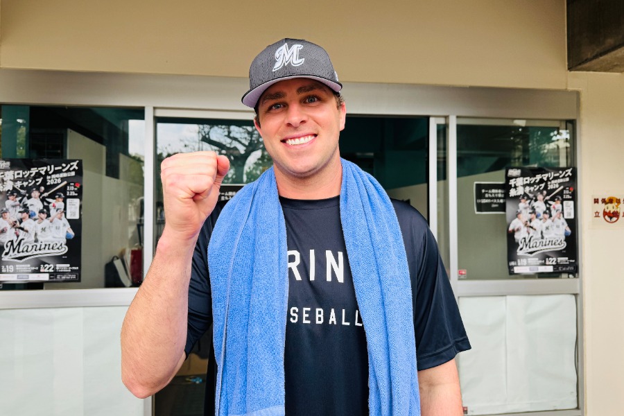 ロッテのサム・ロング【写真:町田利衣】