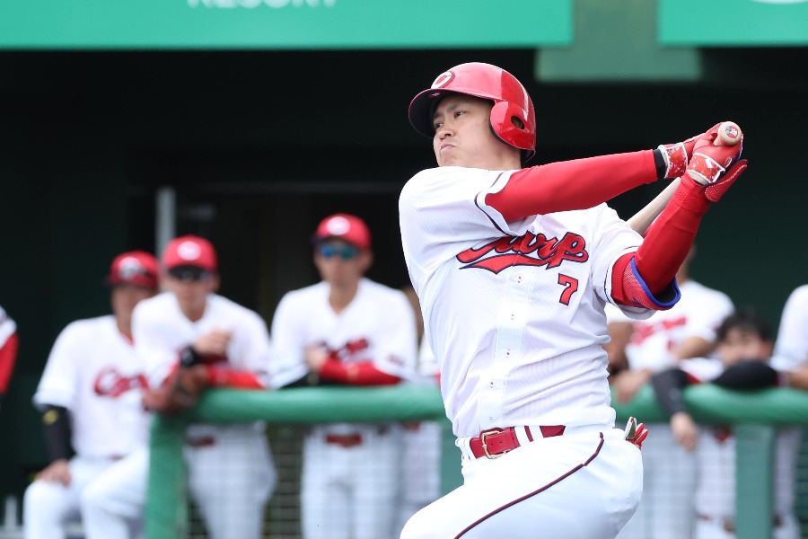 広島・堂林翔太【写真：栗木一考】