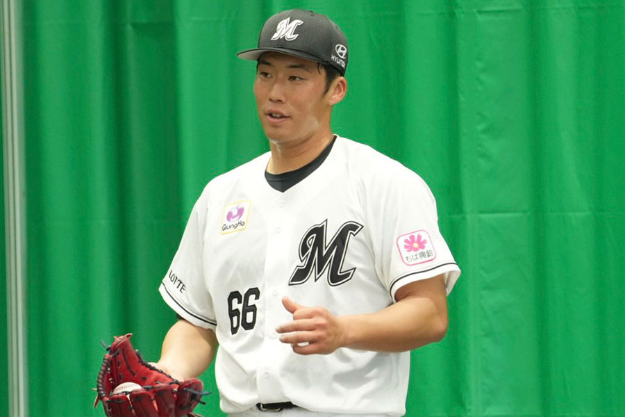 ロッテ・宮崎颯【写真：岡部直樹】