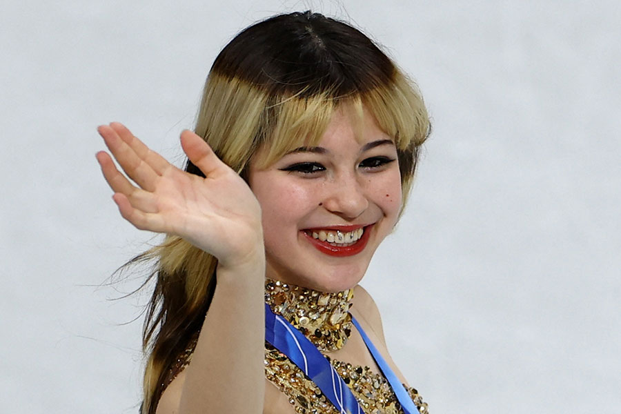 フィギュアスケート女子シングルスで金メダルを獲得したアリサ・リウ【写真：ロイター】