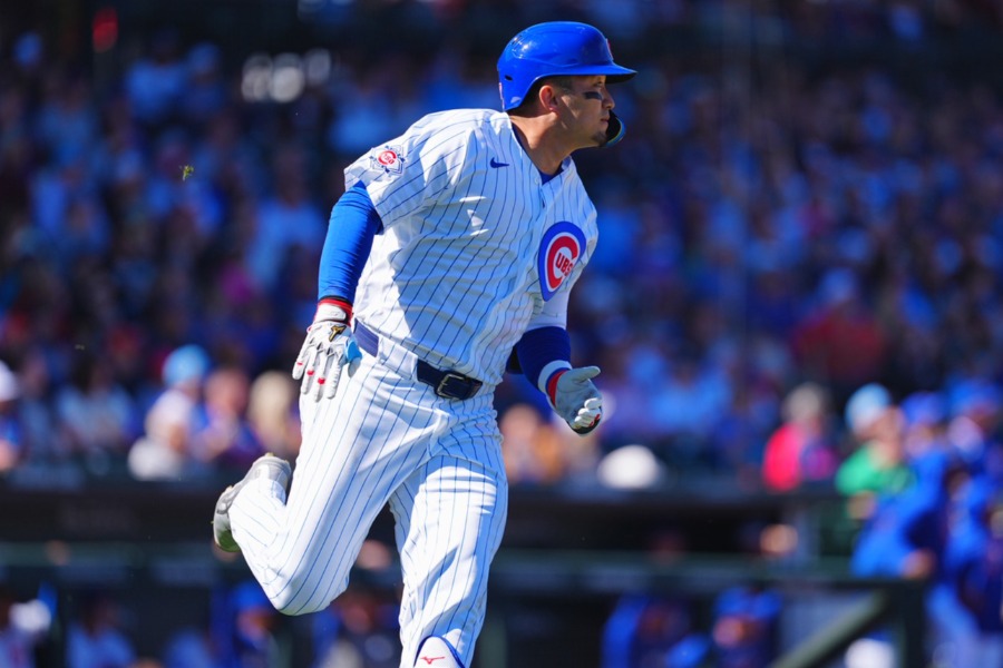 OP戦で本塁打を放ったカブス・鈴木誠也【写真:荒川祐史】