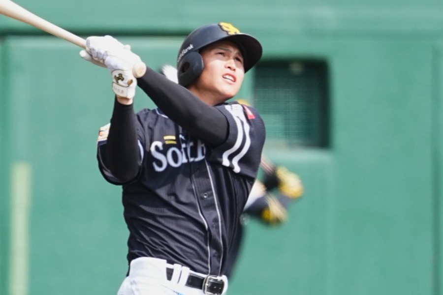 侍ジャパン戦で本塁打を放ったソフトバンク・笹川吉康【写真：小林靖】