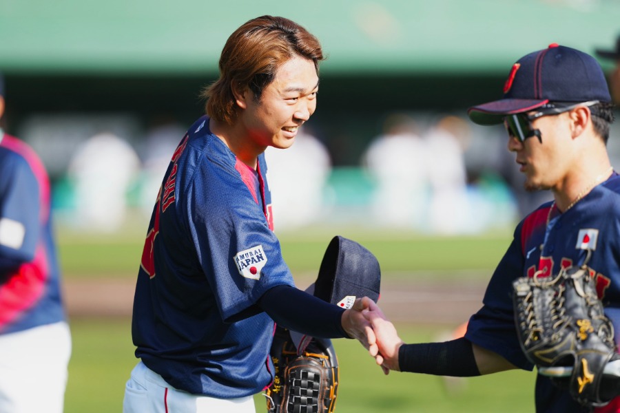 ソフトバンク戦に登板した侍ジャパン・高橋宏斗【写真：小林靖】