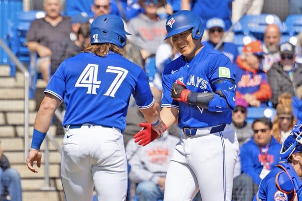 メジャー1号を放ったブルージェイズ・岡本和真【写真：MLB公式サイトより】