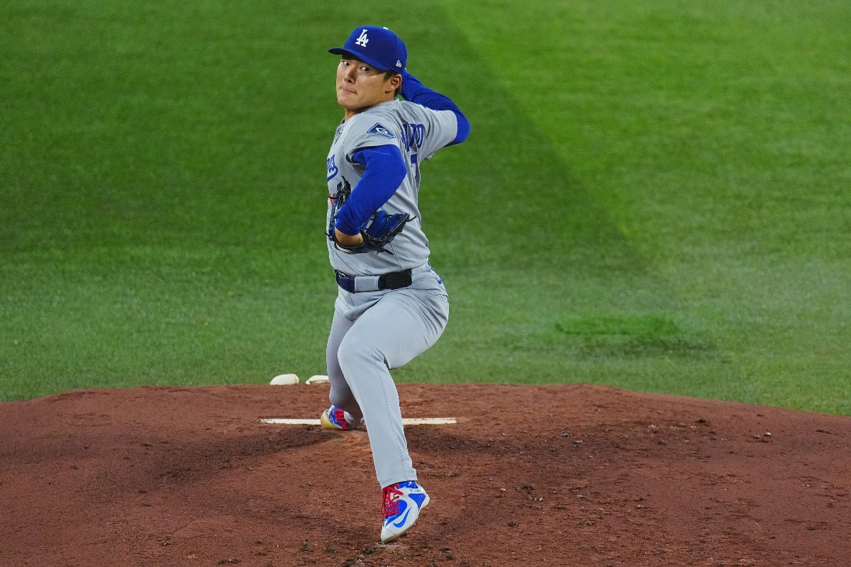 第6戦、負ければ終わりの先発マウンドに立ったドジャース・山本由伸【写真：荒川祐史】