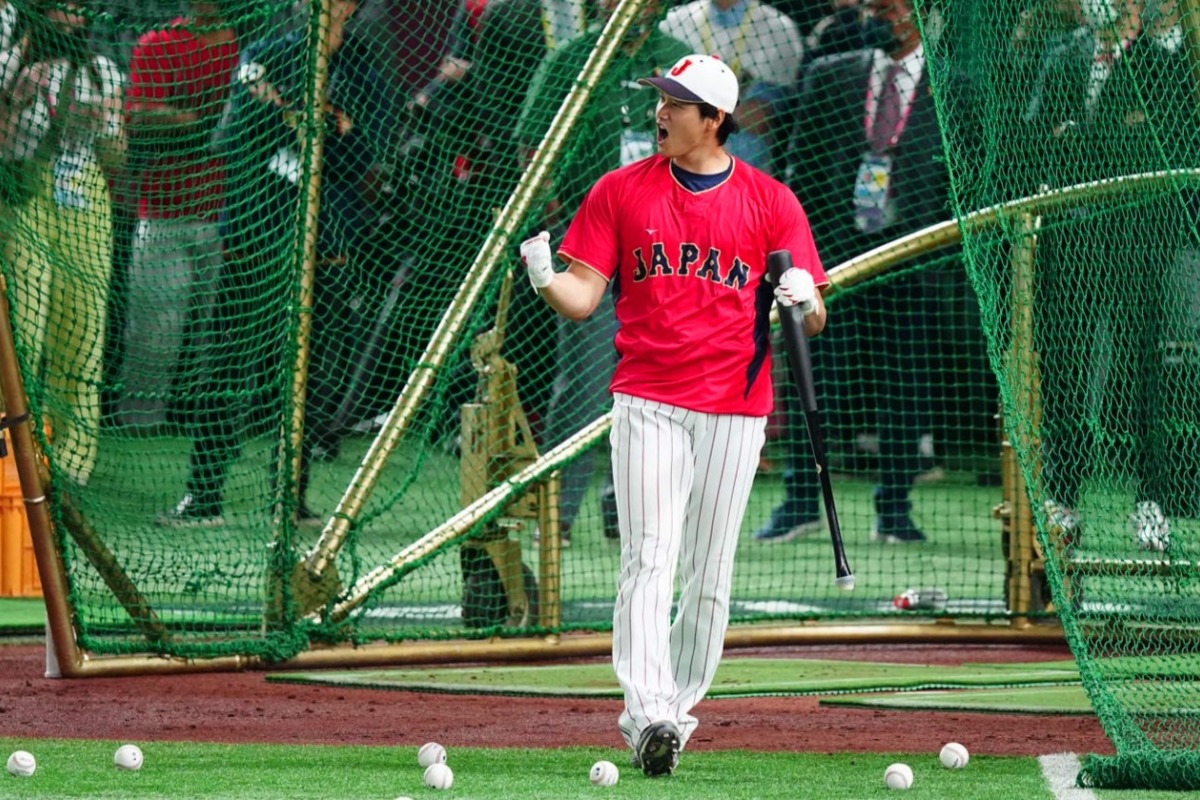 3年前のWBC開幕前もフリー打撃を披露した大谷翔平【写真：荒川祐史】