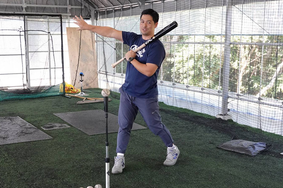 野球スクール「ベースボールパラダイス」の大城亮さん【写真:橋本健吾】