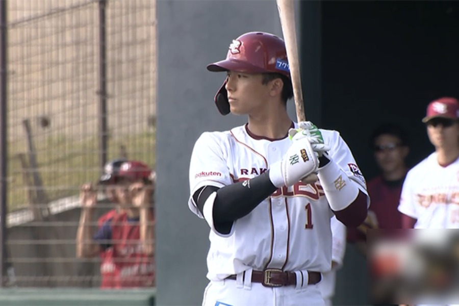 広島戦に出場した楽天・宗山塁【画像：パーソル パ・リーグTV】
