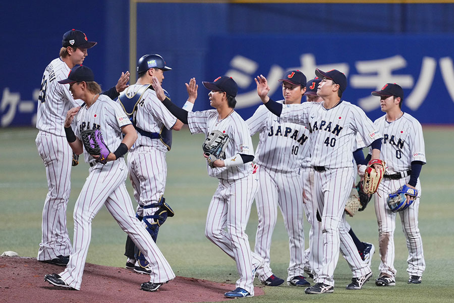 侍ジャパンナイン【写真：加治屋友輝】