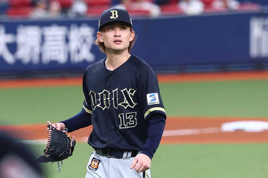 侍ジャパンとの強化試合に先発したオリックス・寺西成騎【写真:加治屋友輝】