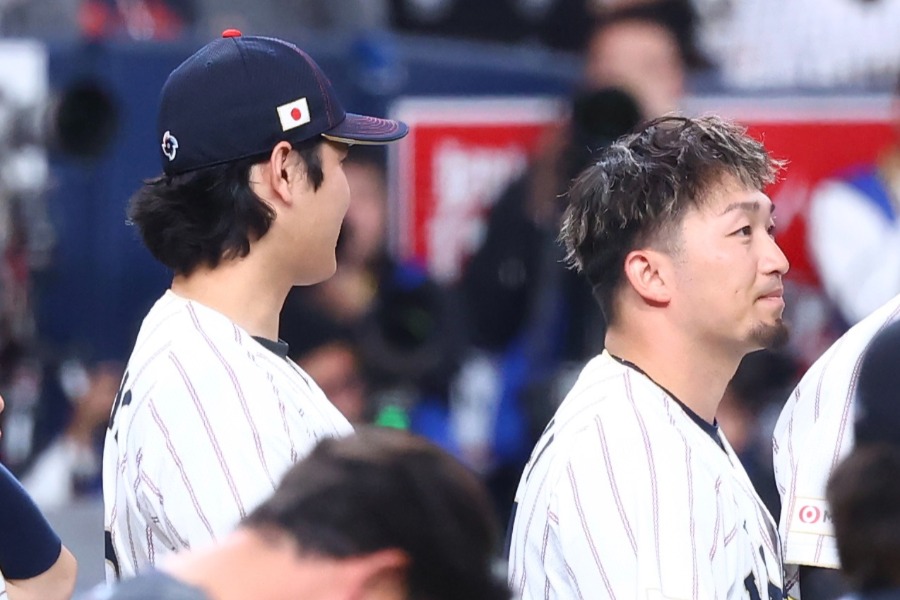 侍ジャパン・大谷翔平（左）と鈴木誠也【写真：加治屋友輝】