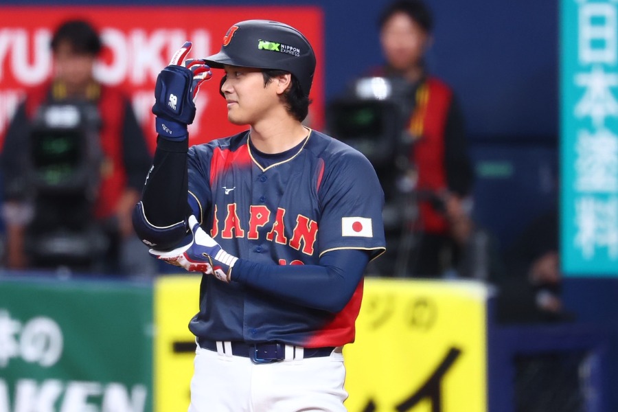 阪神戦に出場した侍ジャパン・大谷翔平【写真：加治屋友輝】