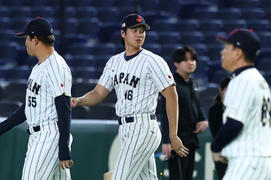 東京ドームに登場した侍ジャパン・大谷翔平【写真:加治屋友輝】
