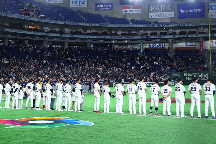 WBCのプールC2試合が行われた東京ドームで「寿司レース」が行われた【写真：加治屋友輝】