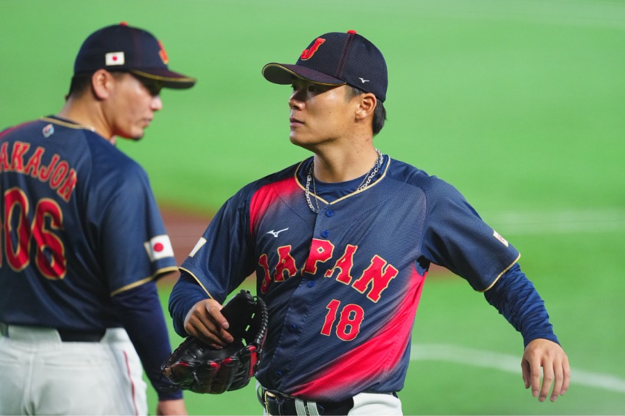 先発する侍ジャパン・山本由伸【写真：荒川祐史】