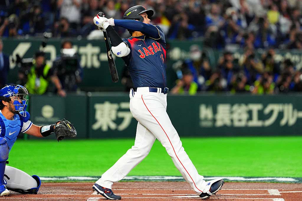 第2打席で満塁本塁打を放った侍ジャパン・大谷翔平【写真：Getty Images】