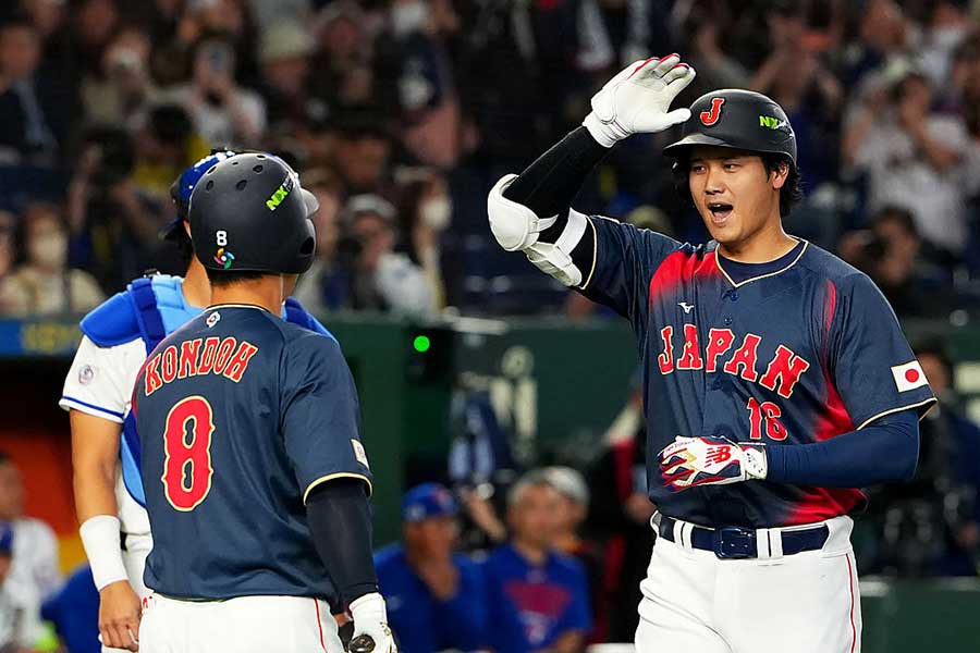 満塁弾を放った侍ジャパン・大谷翔平【写真：Getty Images】