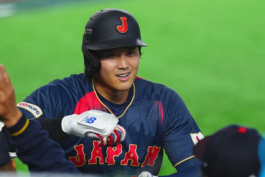 台湾戦に「1番・DH」で先発した侍ジャパン・大谷翔平【写真：荒川祐史】