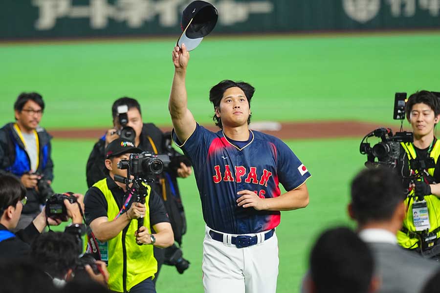 満塁本塁打を含む3安打5打点と活躍した侍ジャパン・大谷翔平【写真：荒川祐史】