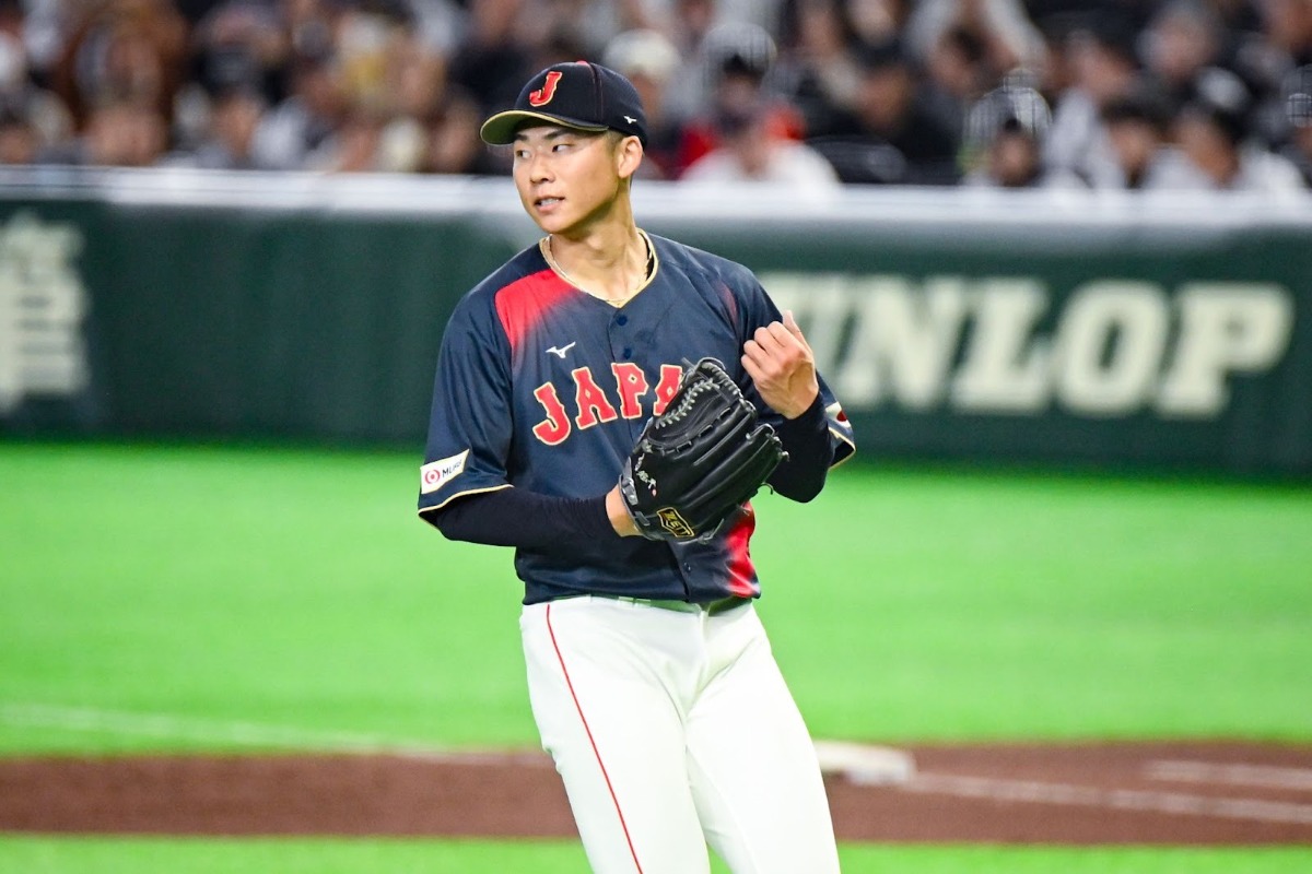 WBC初戦で試合を締めた曽谷龍平【写真：中戸川知世】