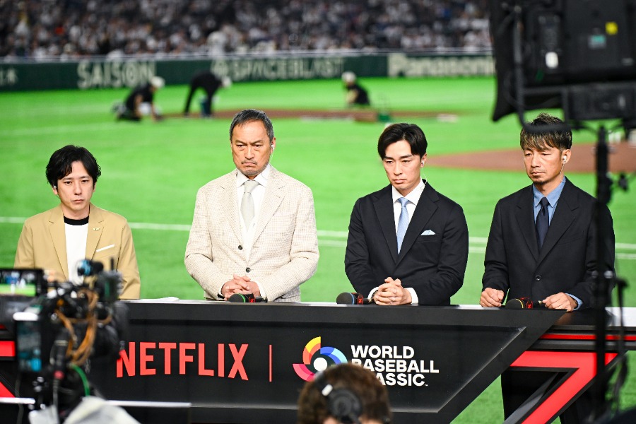 Netflixのオープニングを撮影する豪華メンバー【写真：中戸川知世】