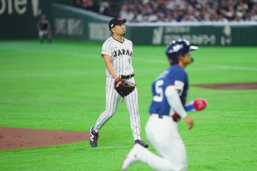 韓国戦に先発した侍ジャパン・菊池雄星【写真：荒川祐史】