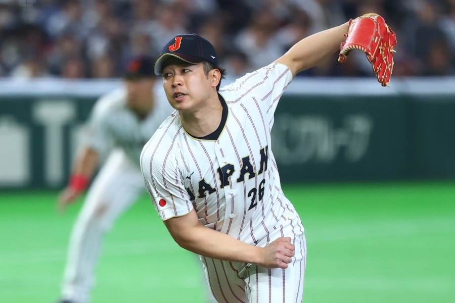豪州戦で力投した侍ジャパン・種市篤暉【写真：加治屋友輝】